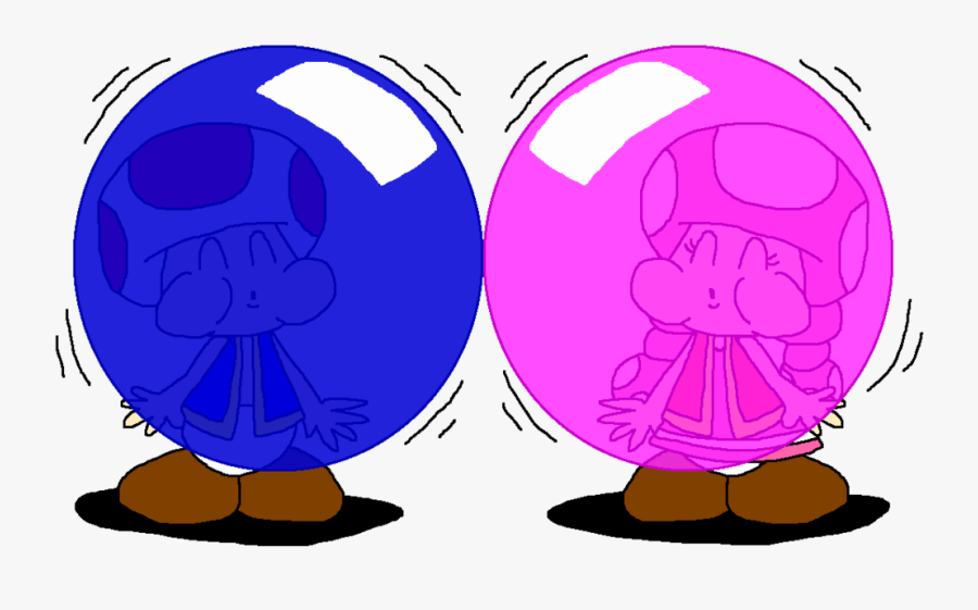 And Toadette Blows More Color Bubbles By - Clip Art, Transparent Clipart