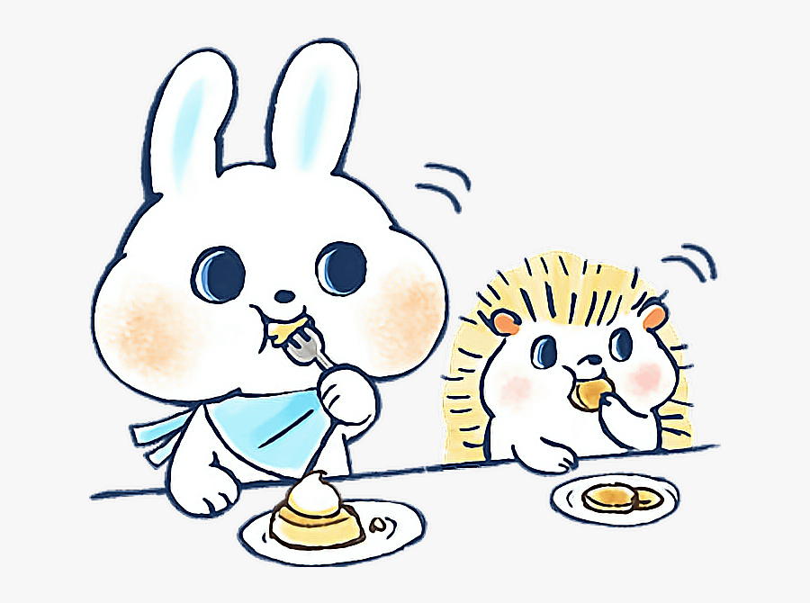 #friends #eat #share #cute #hedgehog #bubby #rabbit - Feliz Porque Ya Comi Triste Porque No Fue A Ti, Transparent Clipart