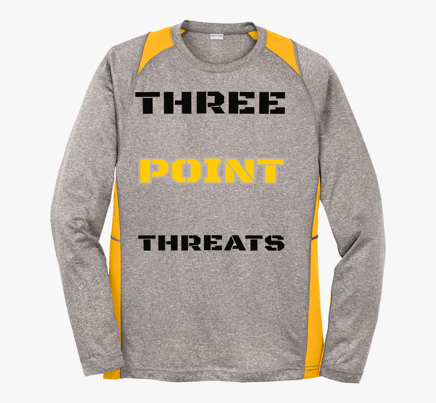 Three Point Threats Three Point Threats Unisex 100% - Long-sleeved T-shirt, Transparent Clipart