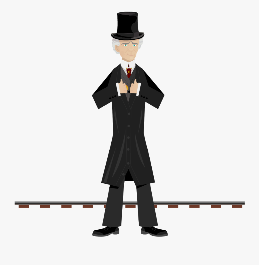 Drawing Of Wilfrid Laurier Standing Us Hands Grasping - Gentleman, Transparent Clipart