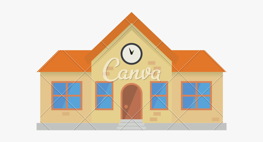 Schoolhouse Vector Classic - House, Transparent Clipart