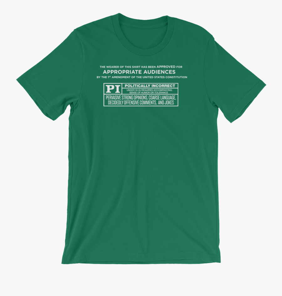 Rated Politically Incorrect T-shirt - T-shirt, Transparent Clipart