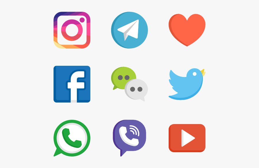 Social Media Pictogram, Transparent Clipart