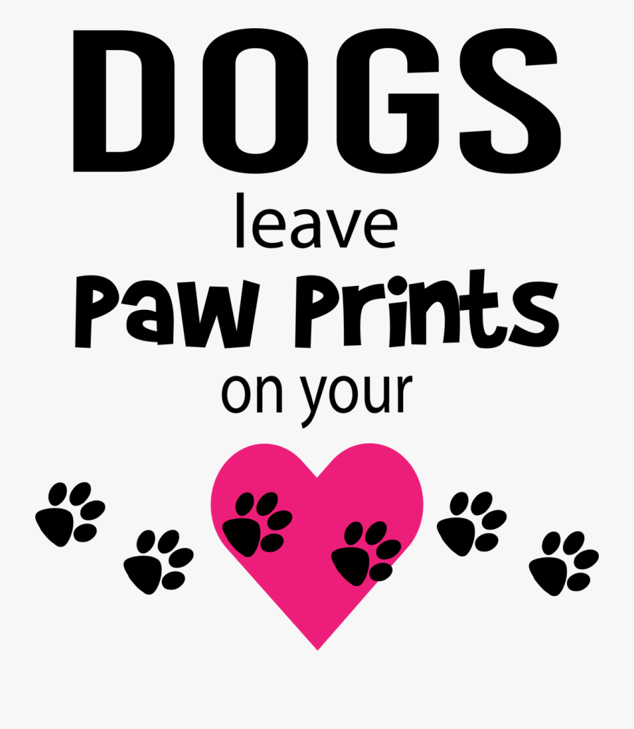 • Distinguished Leave Paw Print On Heart - Hondenpoot Afdruk, Transparent Clipart