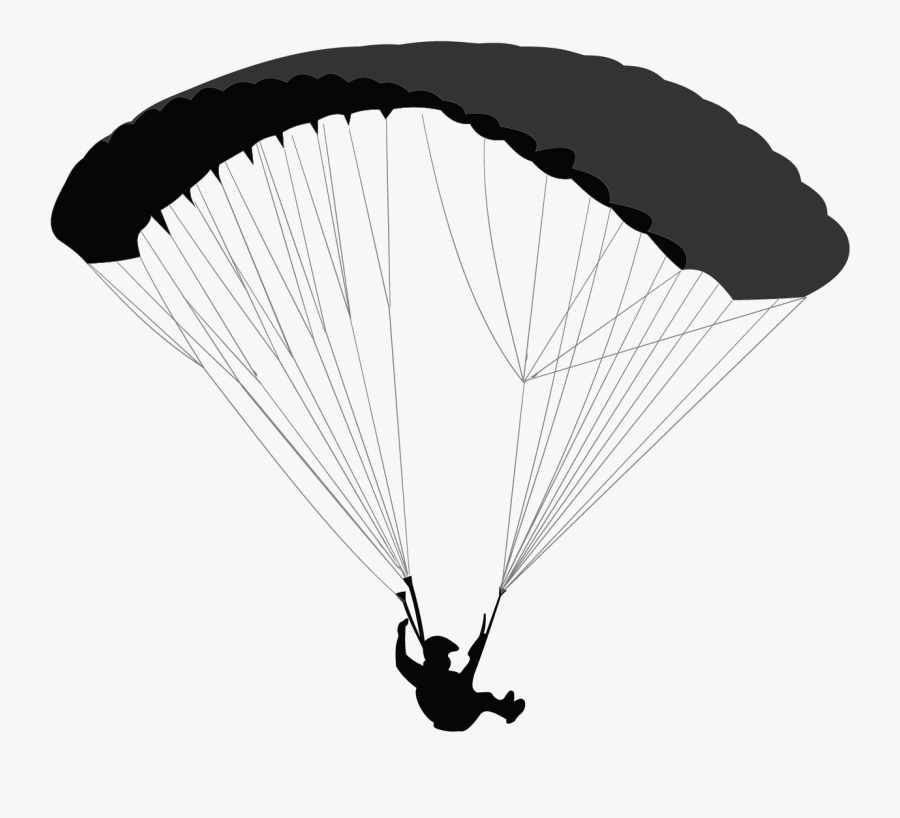 Parachuting Parachute Silhouette - Parachute Art Png, Transparent Clipart