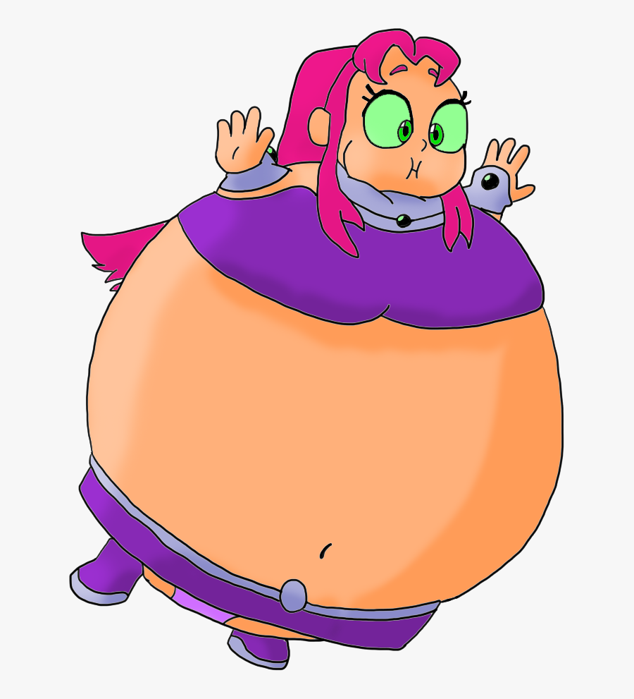 Teen Titans Go Fat Starfire - Teen Titans Go Starfire Belly, Transparent Clipart
