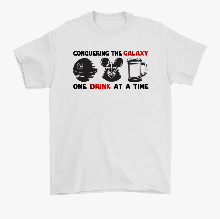Conquering The Galaxy One Drink At A Time Mickey Darth - Active Shirt, Transparent Clipart