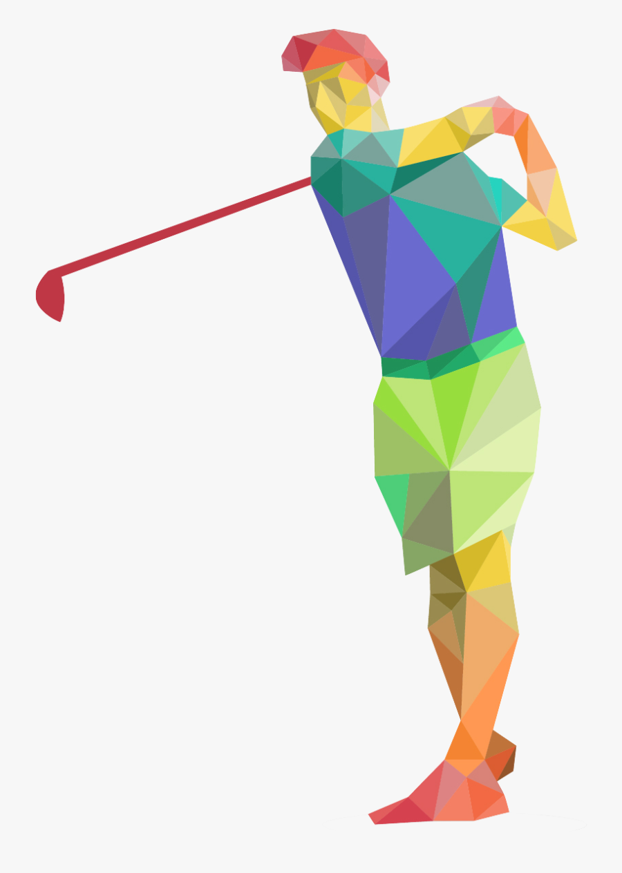 Golfing Clipart Golf Tournament - Low Poly Art Sport, Transparent Clipart