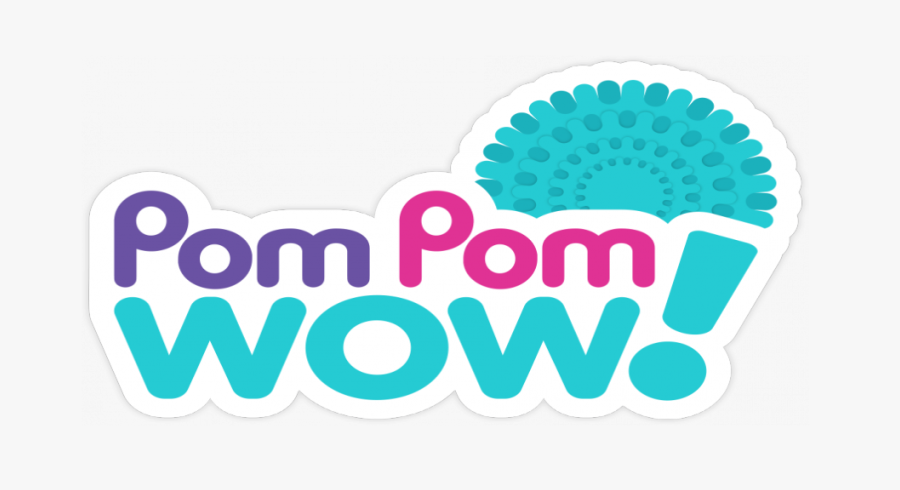 Turquoise Clipart Pom Pom - Pom Pom Wow Logo, Transparent Clipart
