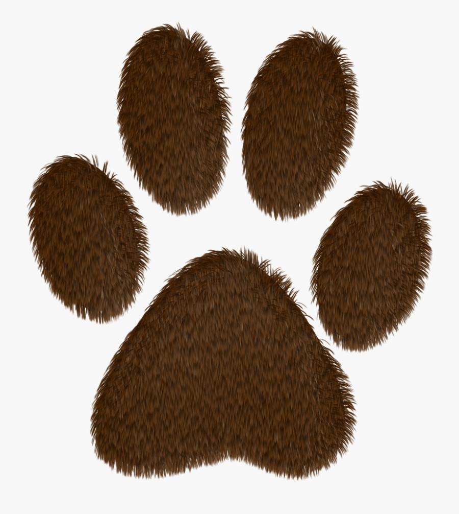 Lovely Bears Clip Art - Dark Blue Paw Prints, Transparent Clipart
