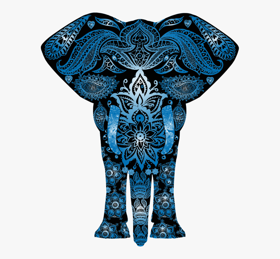 Iphone Elephants Computer Icons - Blue Indian Elephant Pattern, Transparent Clipart