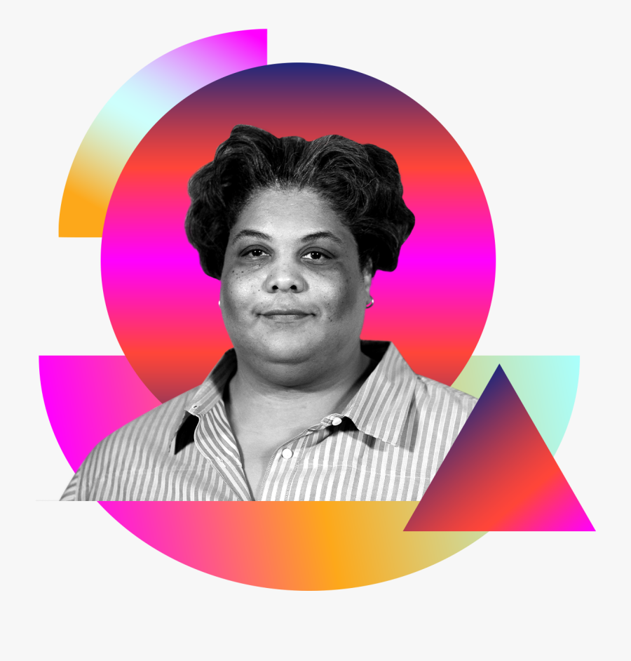 Photo Illustration Of Roxane Gay In Black And White - Roxane Gay, Transparent Clipart