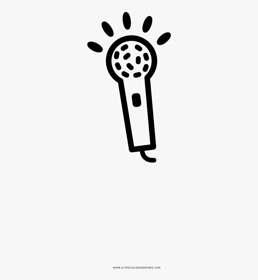 Microphone Coloring Page - Cartoon, Transparent Clipart