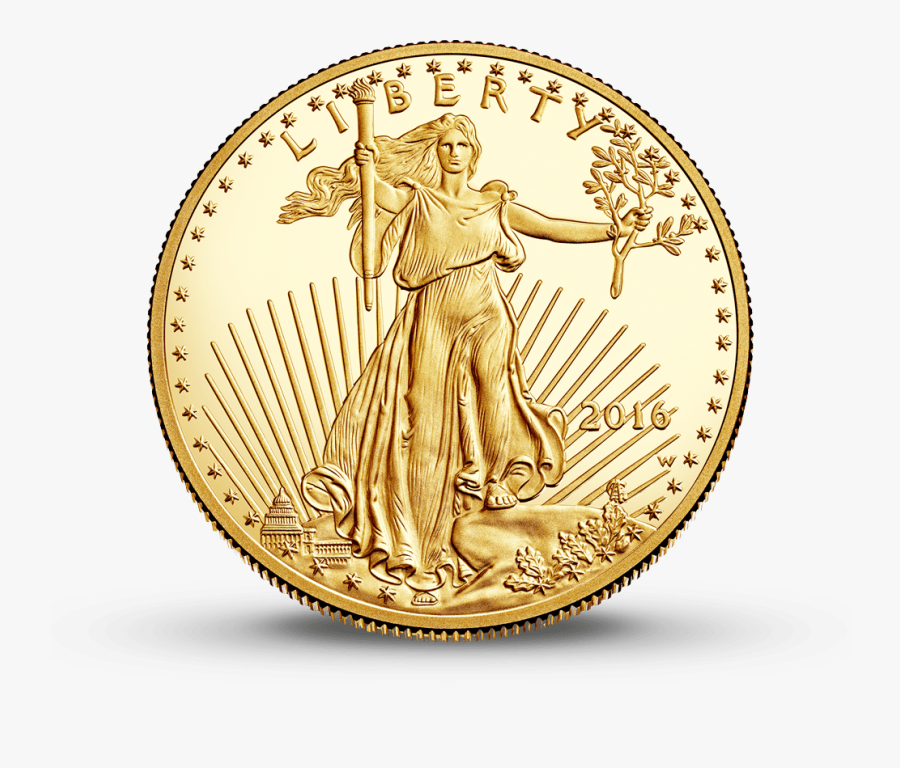 Gold And Silver Coins Png - Gold Coin American Eagle, Transparent Clipart