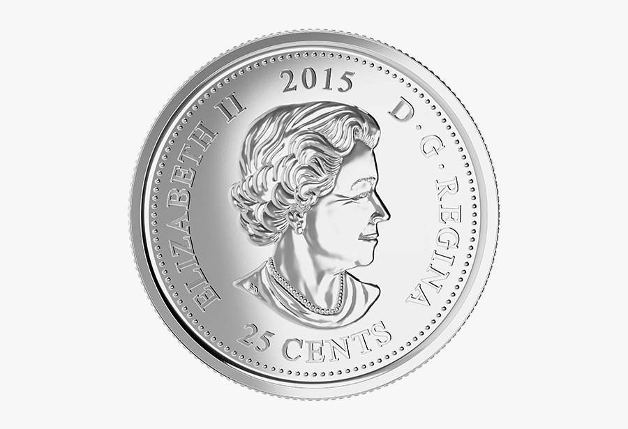 Quarter Drawing Coin - Coin Canadian 25 Cents, Transparent Clipart