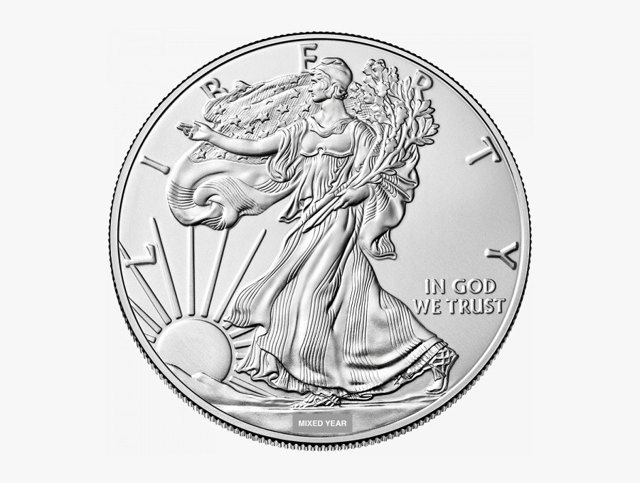 Silver Drawing Coin - 2019 American Silver Eagle, Transparent Clipart