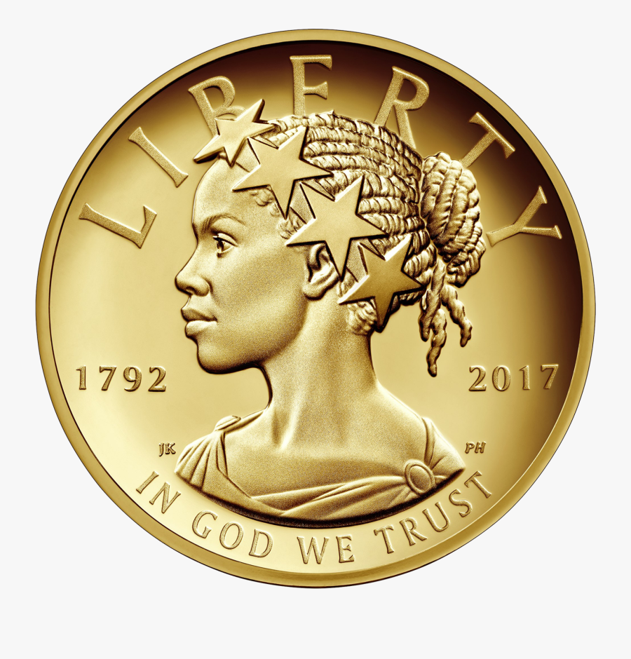 Coin Png Image - Lady Liberty Coin Black Woman, Transparent Clipart