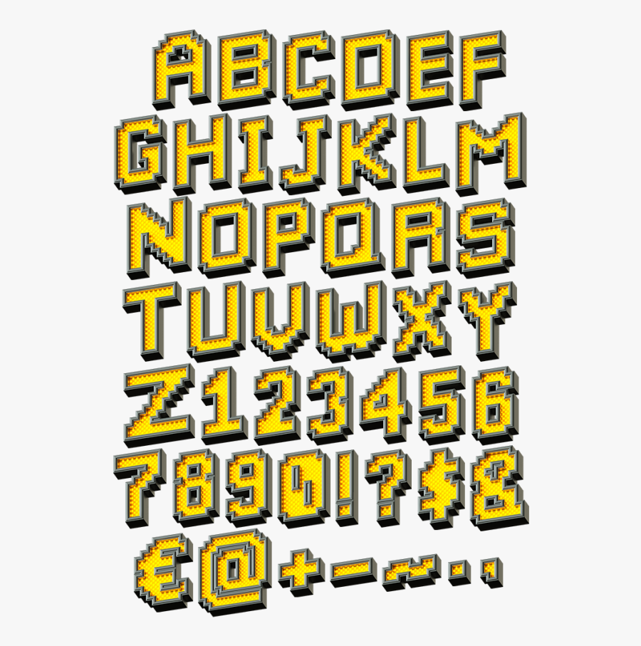 Pixel Led Show Your - Pixel Font, Transparent Clipart