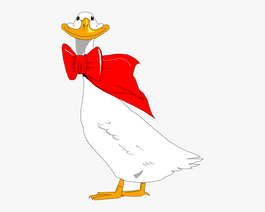 Bird, Wings, Bow, Goose, Neck, With, Feathers - Martin Lustige Bilder Zum Namenstag, Transparent Clipart