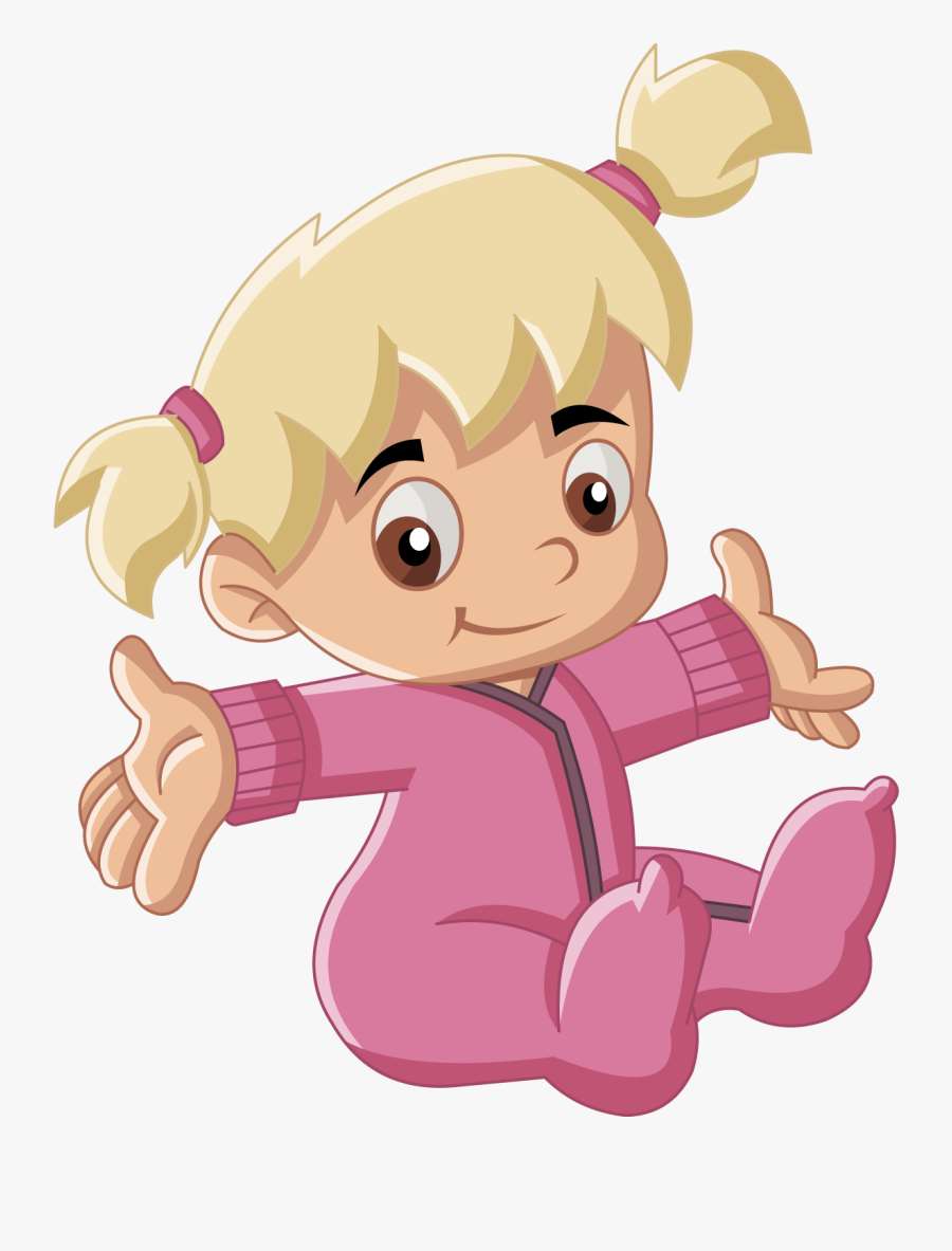 Infant Boy Child Cartoon Illustration - Chlapeček A Holčička, Transparent Clipart