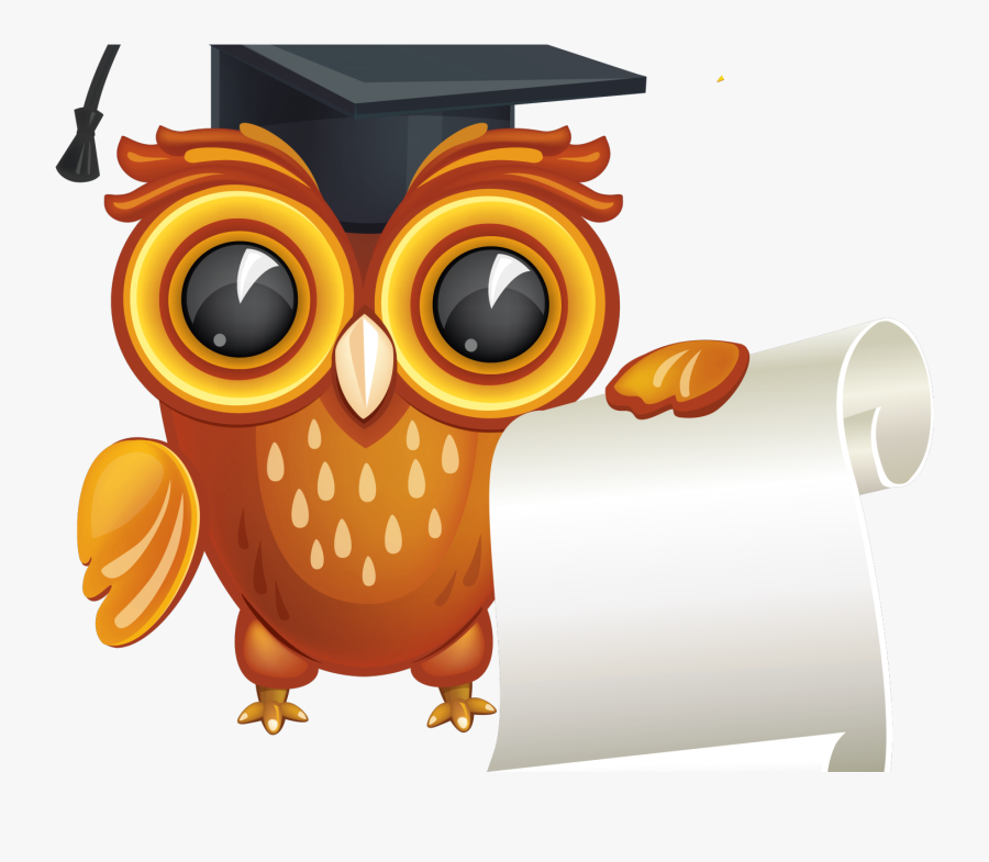 Graduation Owl Vector Png - Owl Graduation Png, Transparent Clipart
