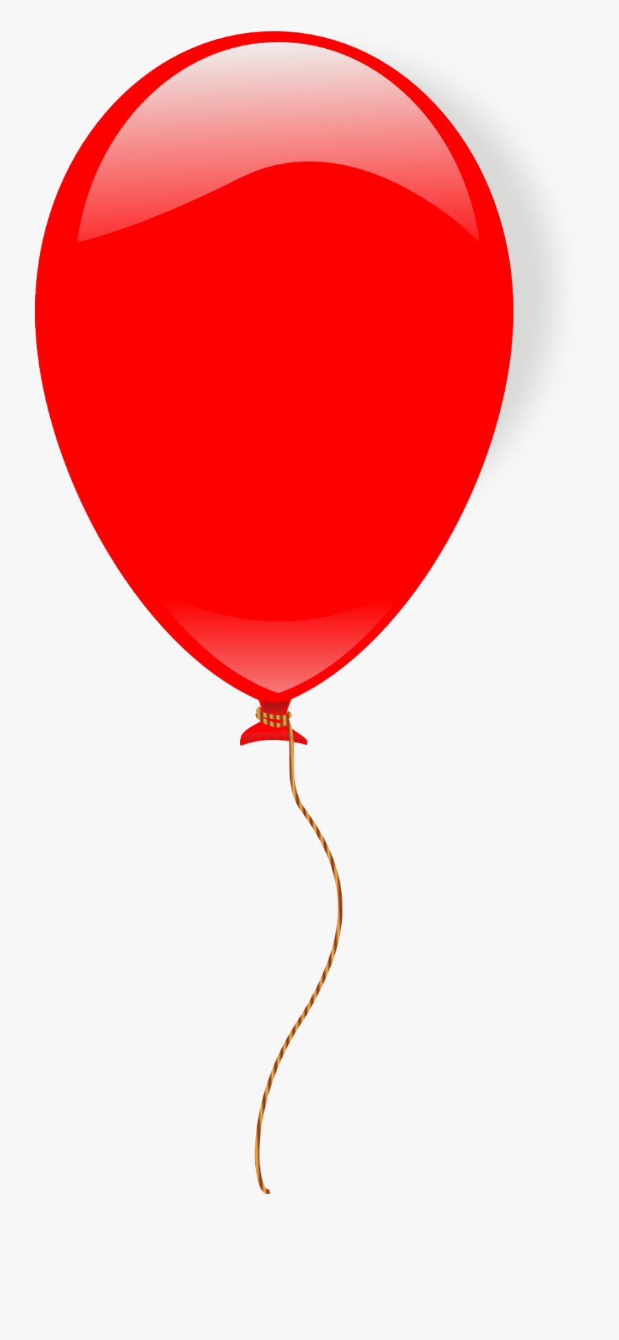 Red Party Balloon Drawing Free Image - Red Balloon Svg, Transparent Clipart