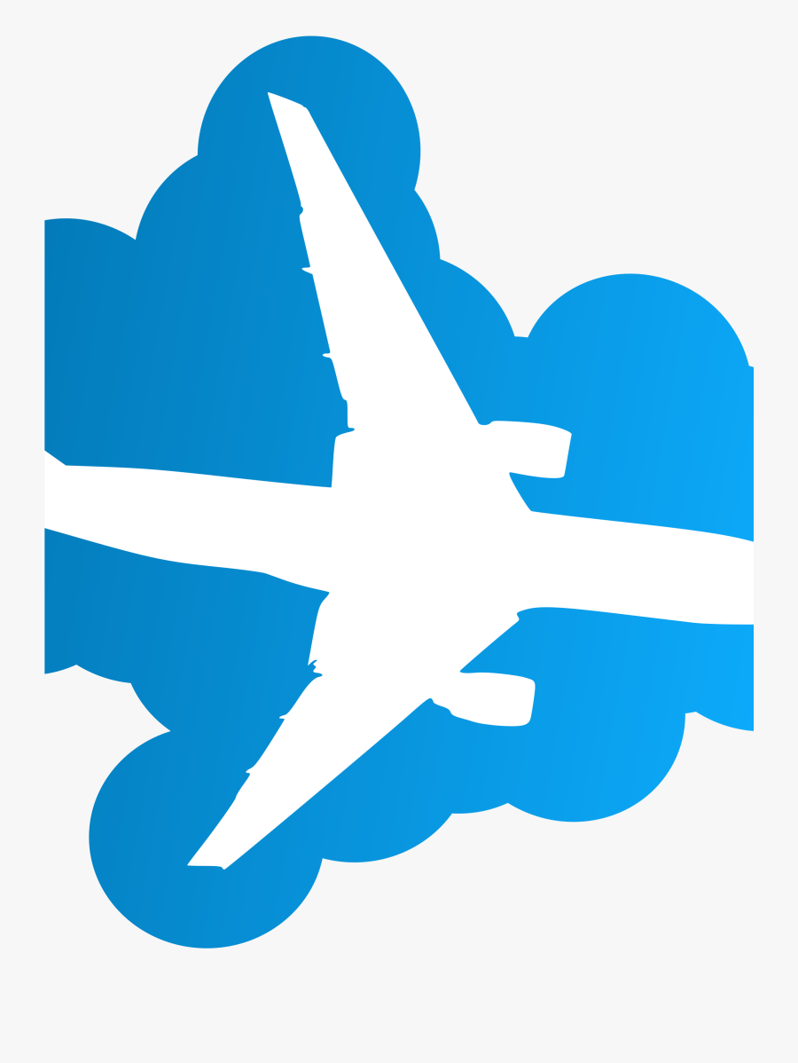 Clipart Freeuse Download Clipart Sky - Clipart Blue Airplane Png, Transparent Clipart