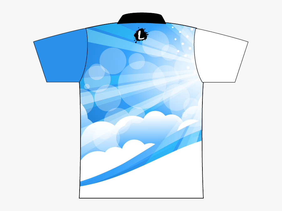 Jet Blue Sky Back - Polo Shirt, Transparent Clipart