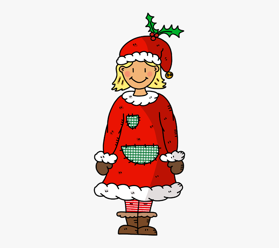 Christmas Elf, Christmas Helper, Christmas Party - Cartoon, Transparent Clipart