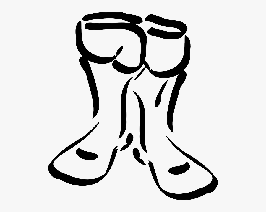 Outline, Cartoon, Boot, Shoes, Winter, Dress, Cloths - Clipart Shoes Black And White, Transparent Clipart
