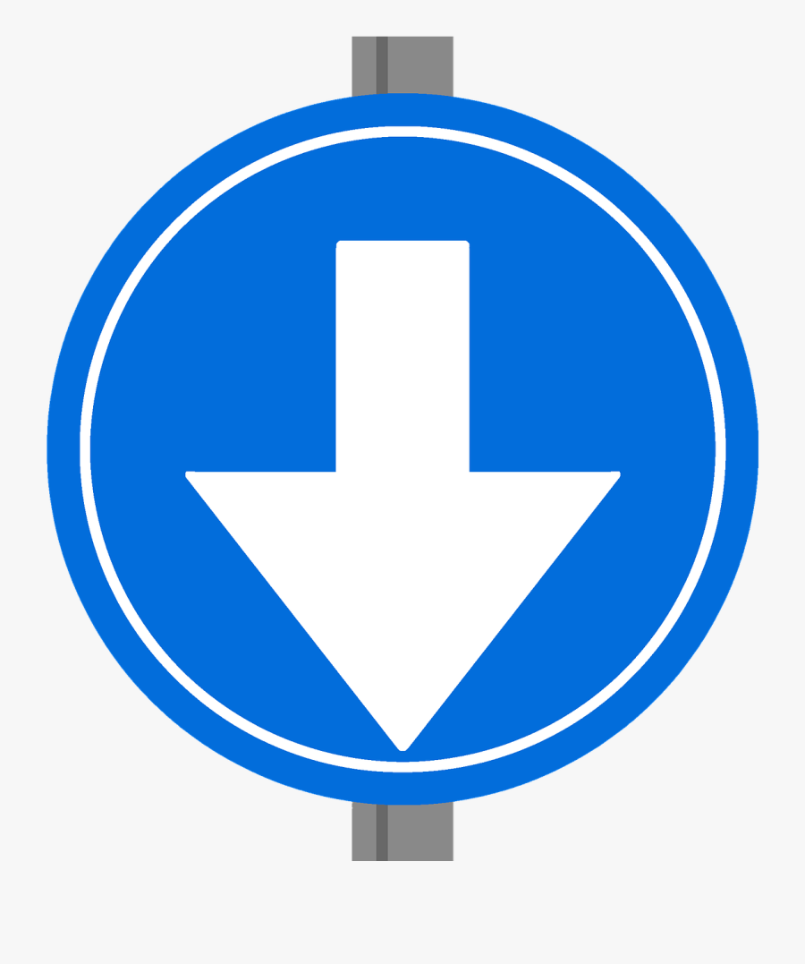 One Way Sine Traffic Sign Dutch Free Picture - Traffic Sign, Transparent Clipart