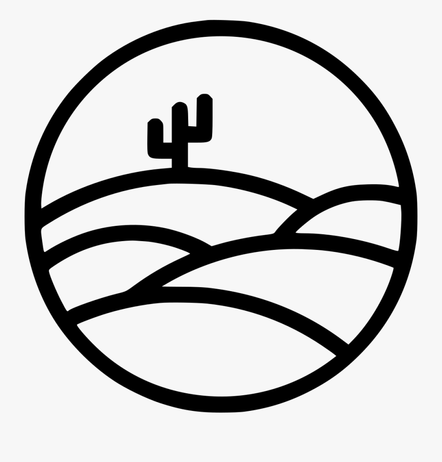 Sand Dunes Desert Landscape Cactus - Sand Desert Icon, Transparent Clipart