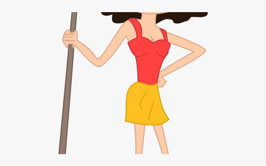Housekeeper Cliparts Superhero - Girl With Broom In Cartoon, Transparent Clipart