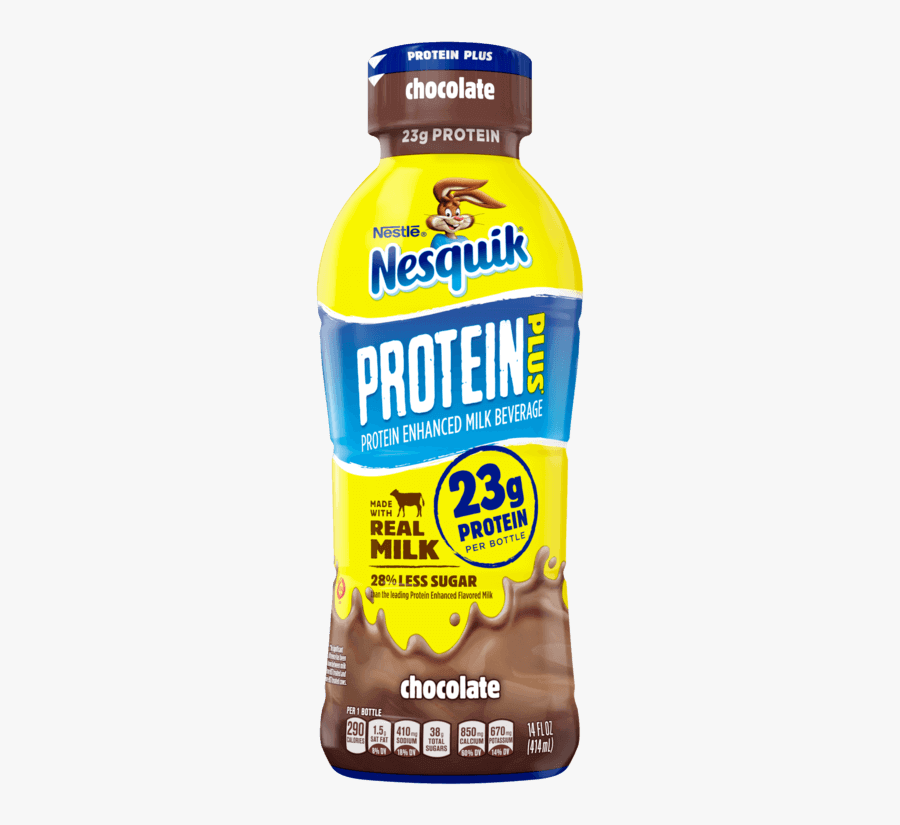 Nesquik® Protein Plus Chocolate - Nesquik Protein Plus Chocolate Milk, Transparent Clipart