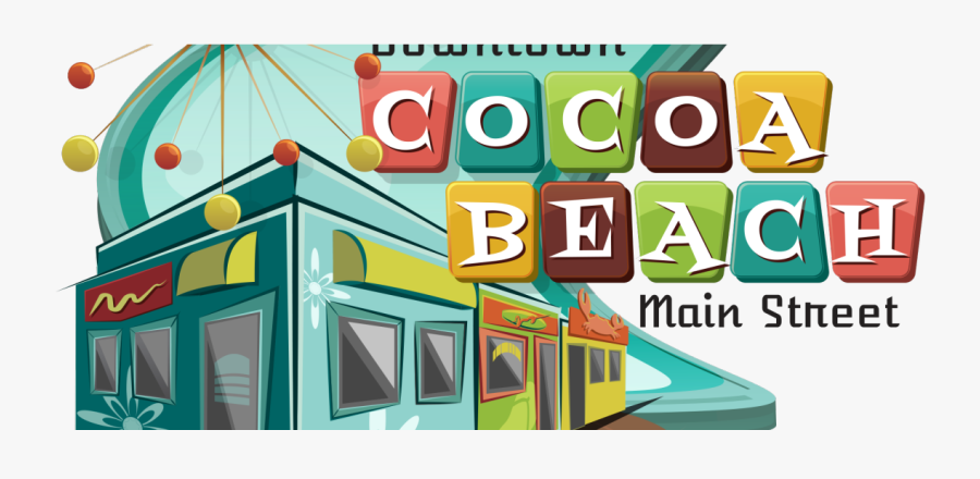 Clip Art Main Street Clip Art - Cocoa Beach Florida Main Strip, Transparent Clipart