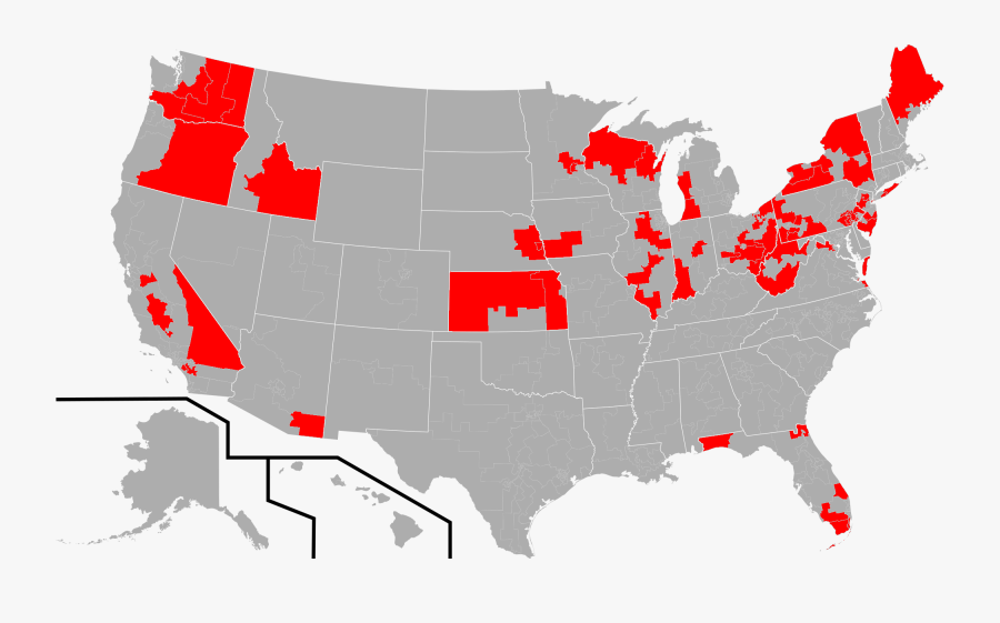 115th Us House Republican Main Street Partnership - Us Political Ideology Map, Transparent Clipart