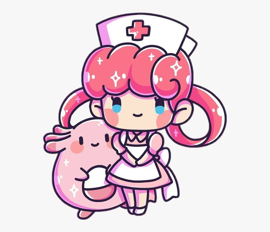 #freetoedit #cute #kawaii #pokemon #cure #hopital #pill - Nurse Joy And Chansey, Transparent Clipart