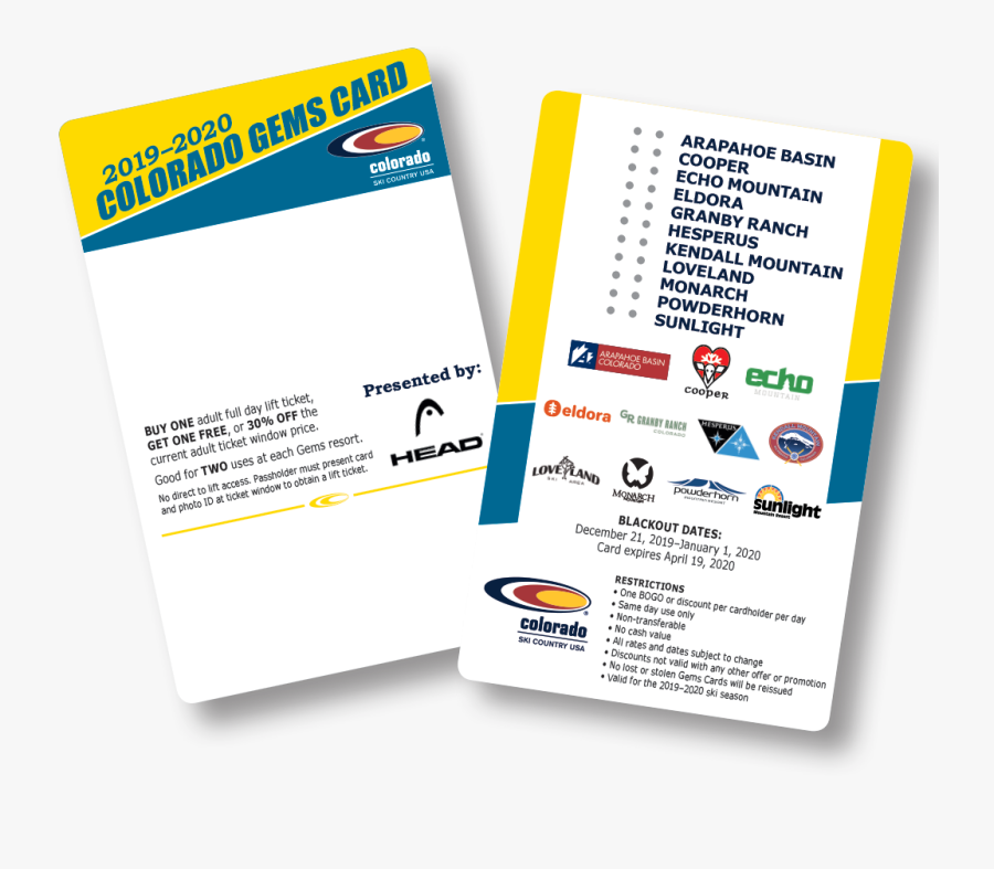 Cscusa 2019-20 Gems - Colorado Gems Card, Transparent Clipart