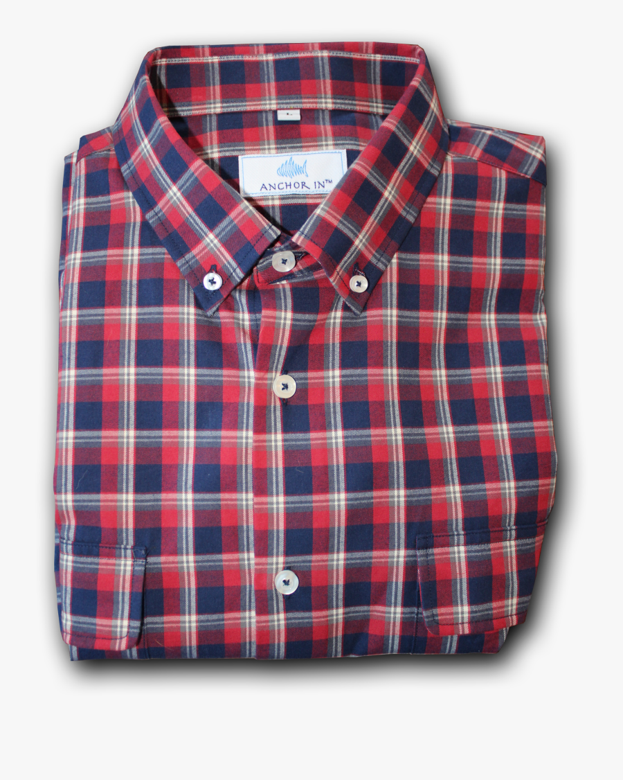 Campfire Red Plaid - Shirt, Transparent Clipart