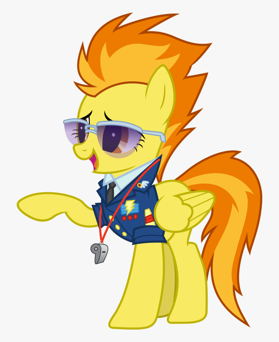Clip Art Drill Sergeant Clipart - My Little Pony Wonderbolts Spitfire, Transparent Clipart
