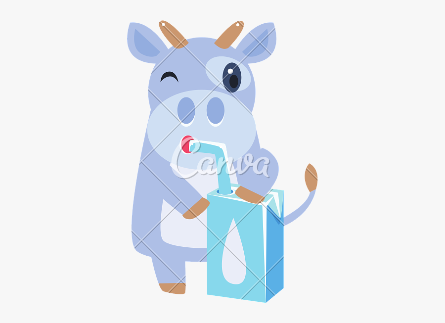Straw Transparent Cow - Milk, Transparent Clipart