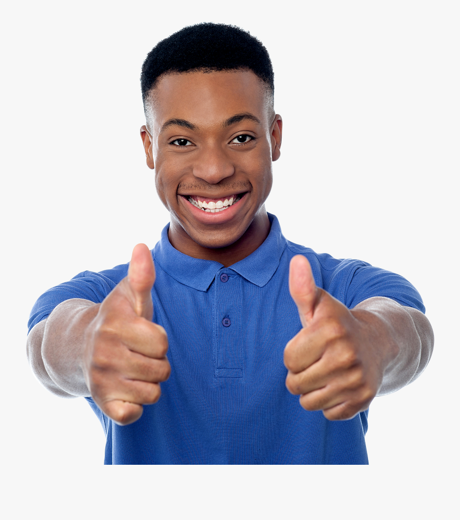 Men Pointing Thumbs Up Png Image - Person Thumbs Up Png, Transparent Clipart