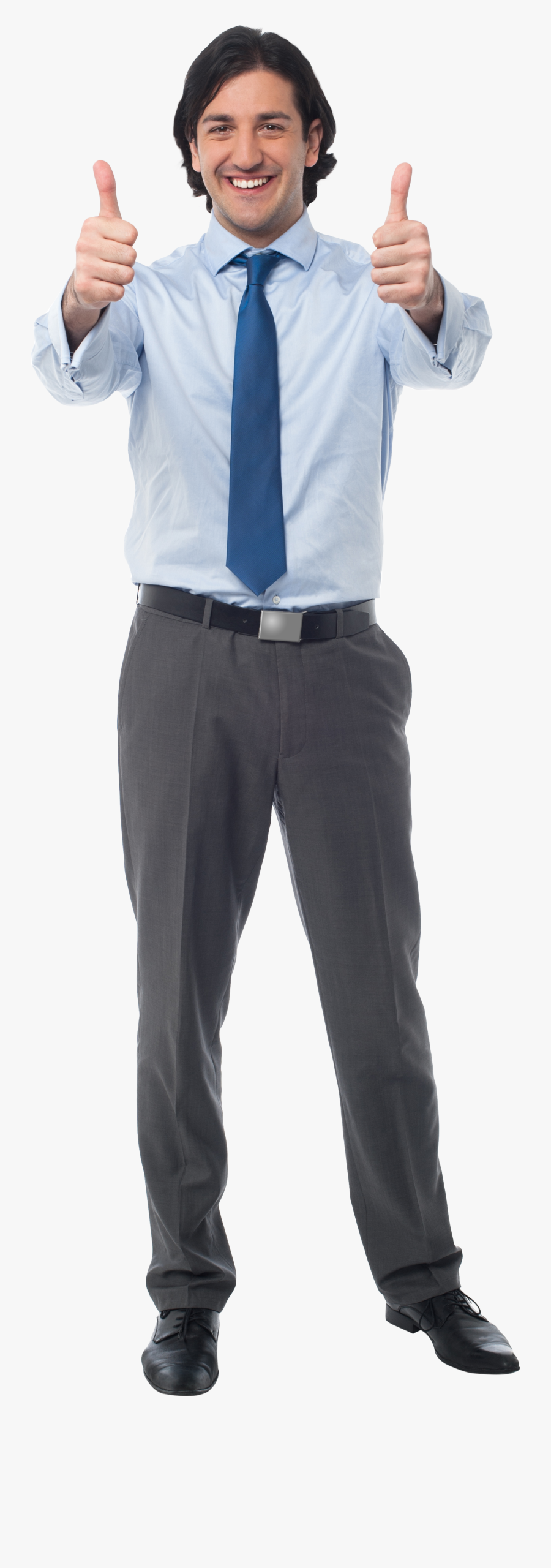 Men Pointing Thumbs Up Png Image - Standing With Thumbs Up, Transparent Clipart