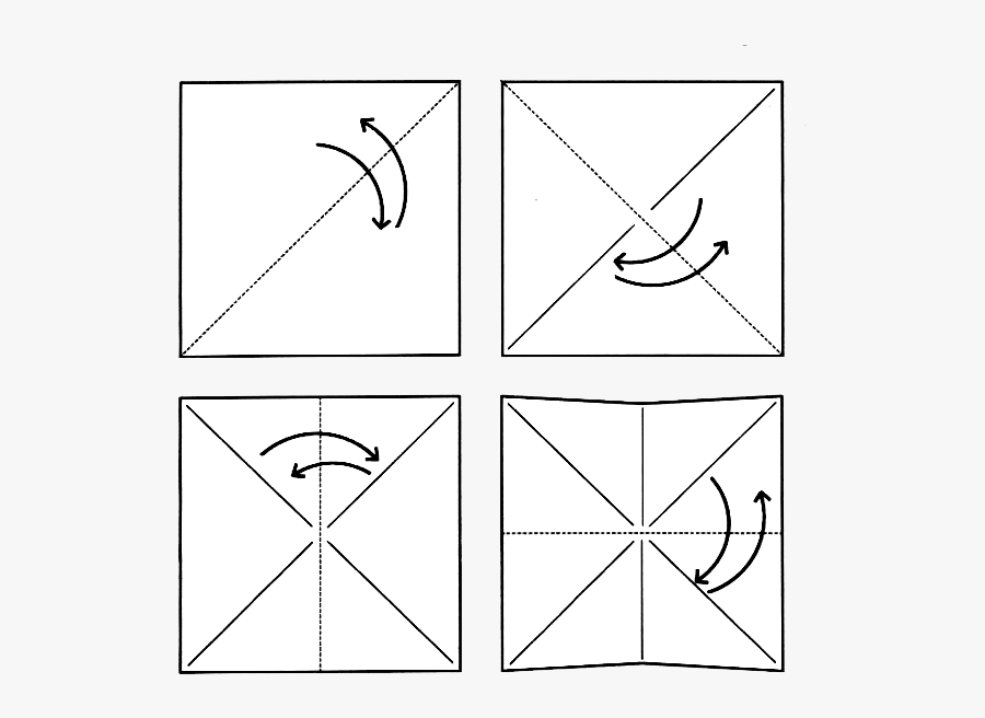 Figure 1 How To Fold An Origami Paper Crane - Fold An Origami Crane, Transparent Clipart