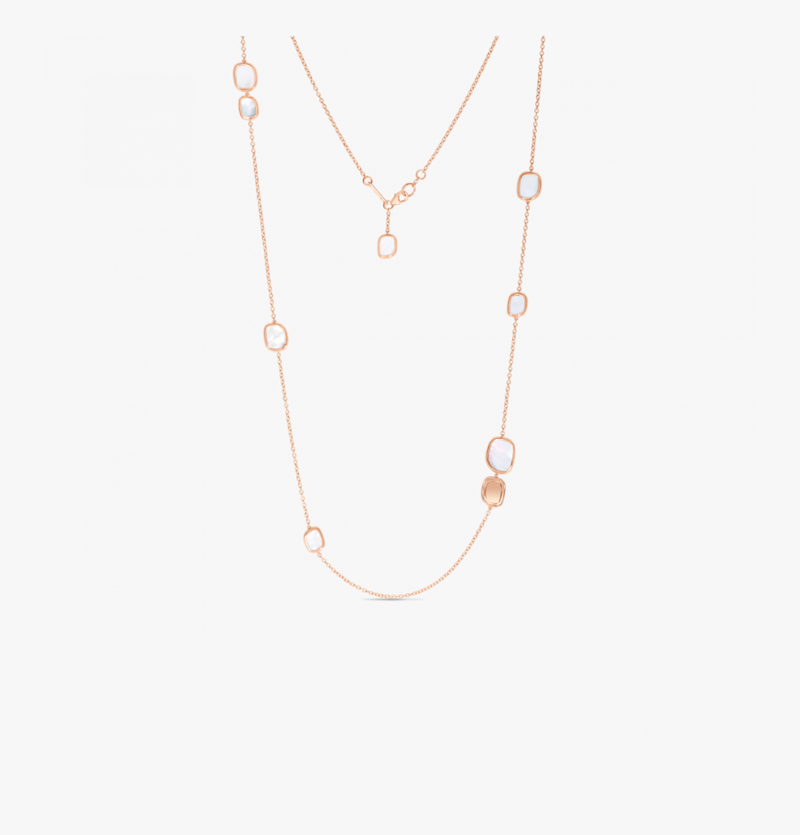 Roberto Coin Station Necklace With Mother Of Pearl - Necklace, Transparent Clipart