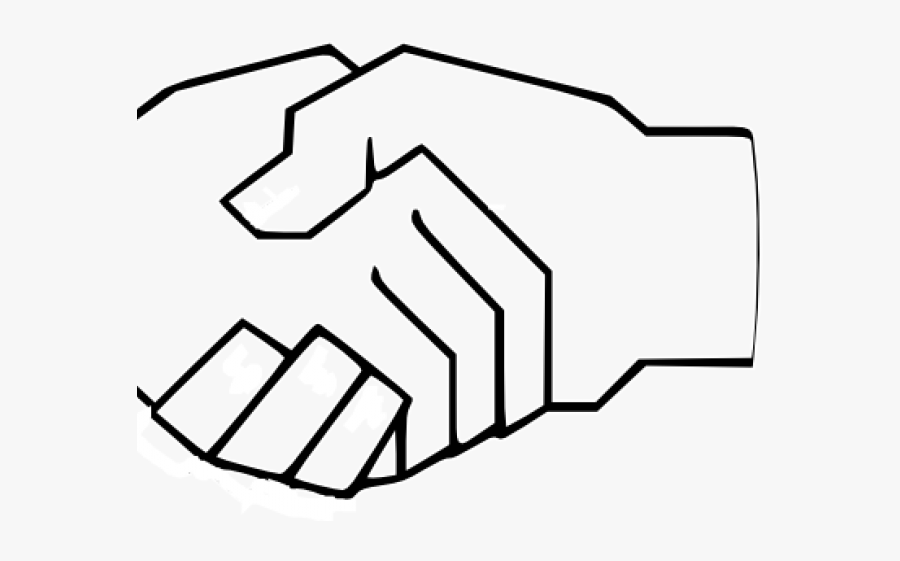 Draw A Hand Shake, Transparent Clipart