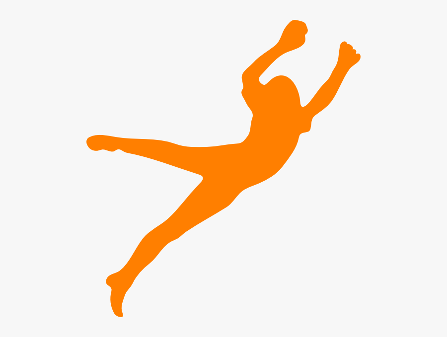 Girl Svg Clip Arts - Goalkeeper Silhouette, Transparent Clipart