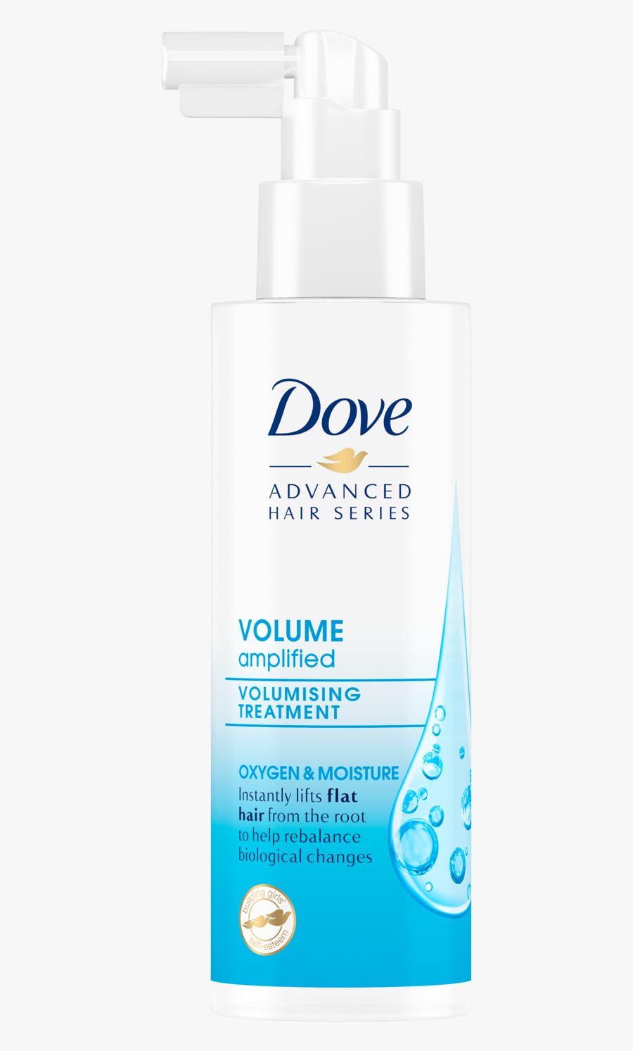 Dove Volume Amplified Root Lift Spray 150ml - Dove Advanced Hair Series Spray, Transparent Clipart