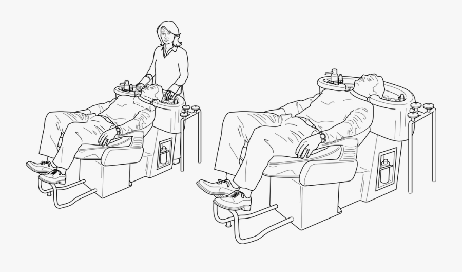 Hair, Cut, Barber, Massage, Wash, Physical Therapy - Technical Drawing People, Transparent Clipart
