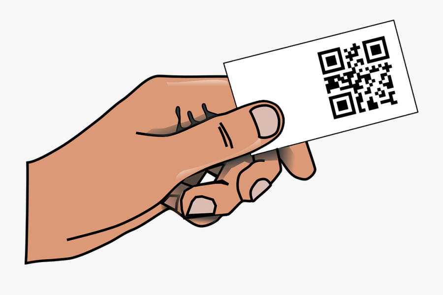It Was Fashionable For A Time To Include A Qr Code - Blank Card In Hand, Transparent Clipart